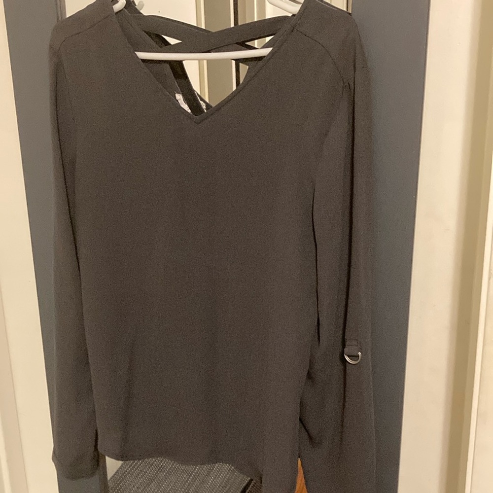 Maurice’s blouse with crisscross back